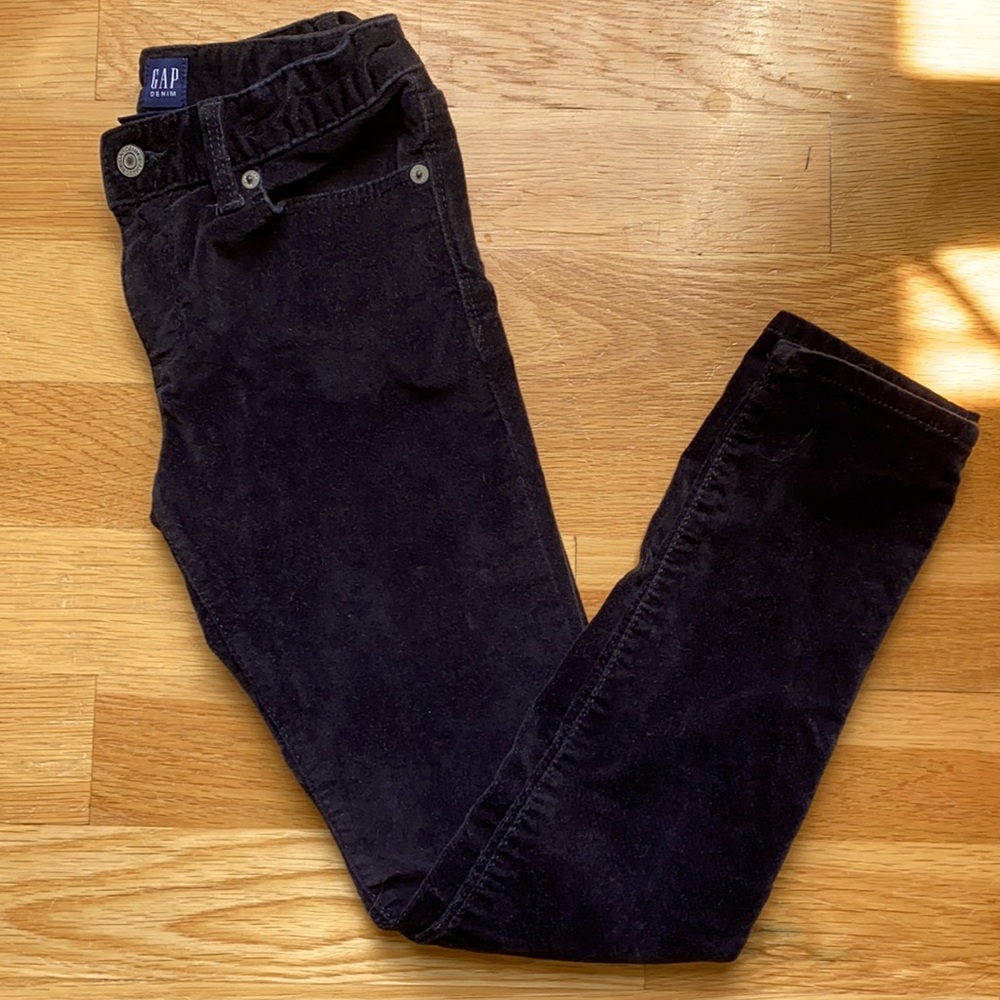 GAP velvety black stretch skinny pants